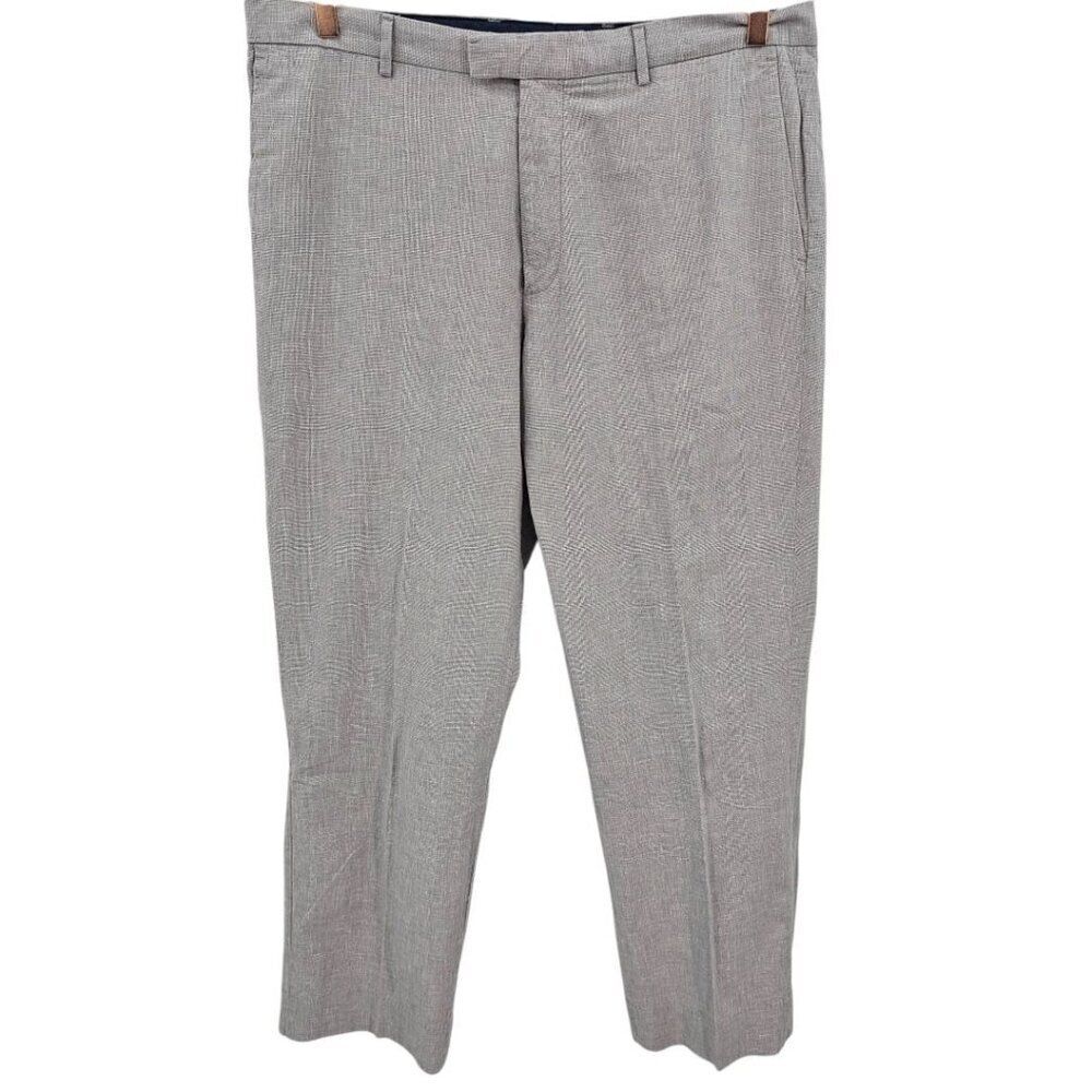 Banana Republic Mens 36x30 Heritage Pants Size  Gray Standard Fit Linen Blend